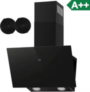 Soffiato a vetro 60 cm - Display touch a cristallo - Soffiato moderno - Nero - Touch - Con illuminazione a LED