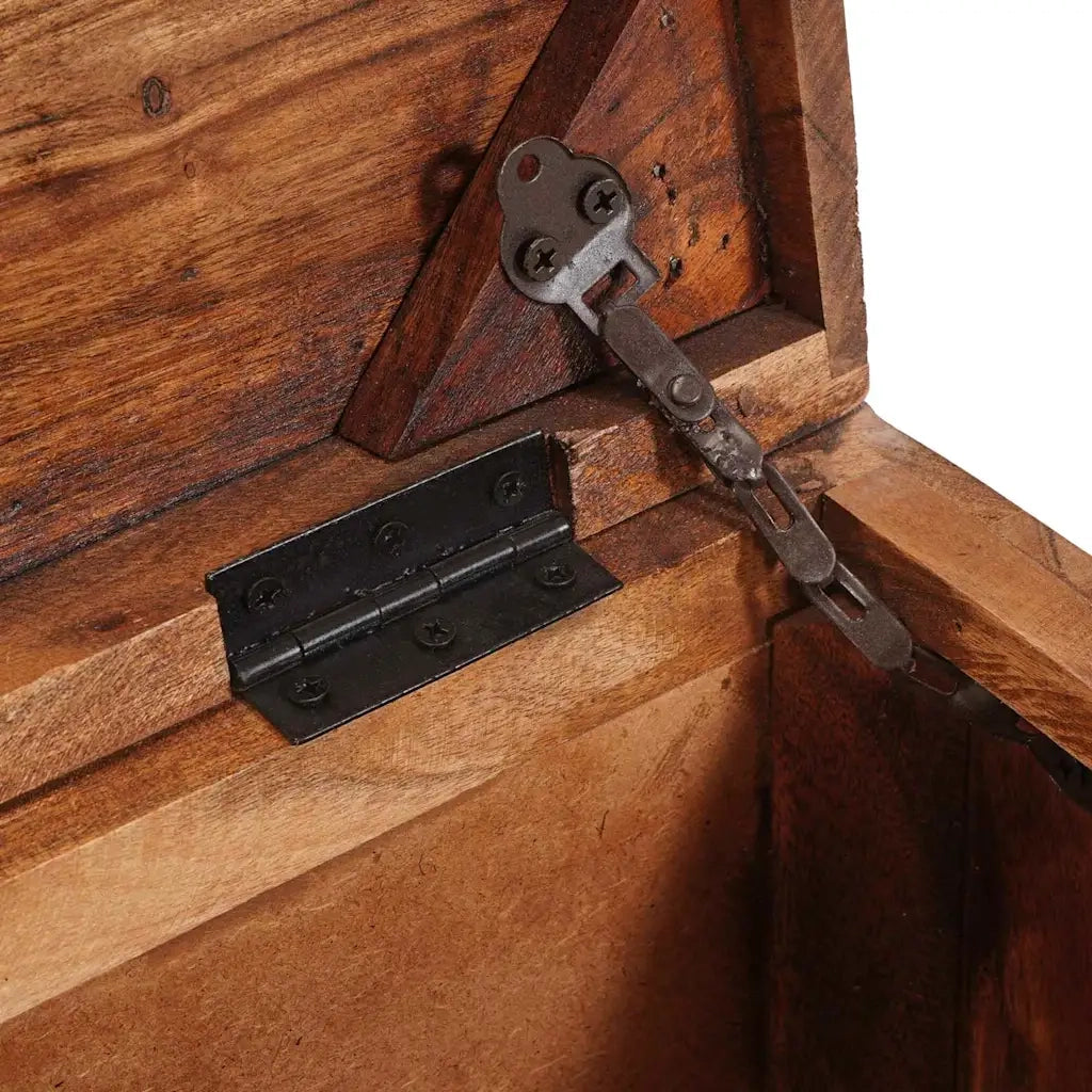 Scatola di Stoccaggio con porta Marrone Legno di mango massello 4104570