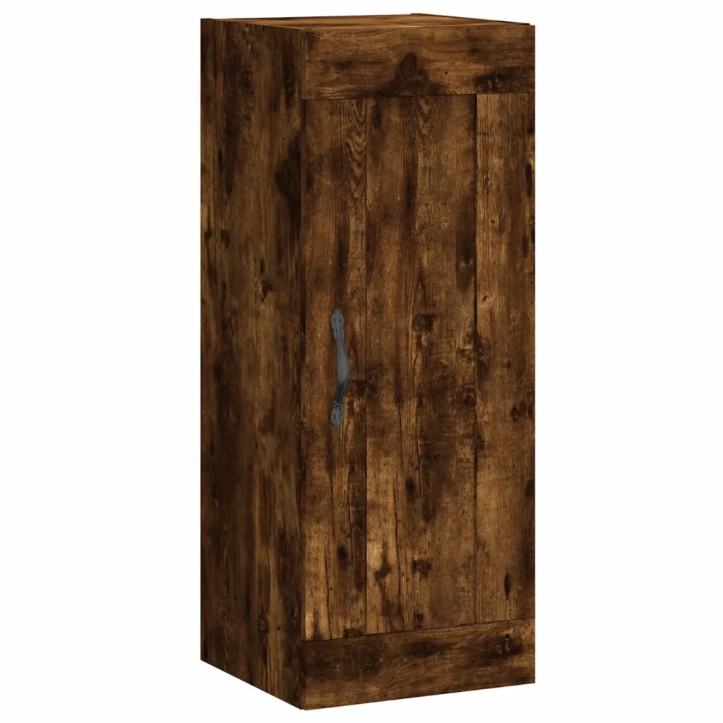 Mobile a Parete Rovere Fumo 34,5x34x90 cm in Legno Multistrato 830497