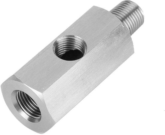 Sensore di Olio di Pressione T-Pezzo Adattatore NPT per Turbine Zavorra M10 1,5 Guscio RVS