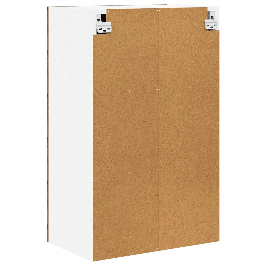 Armadio pensile con porta Legno Antico e Bianco 50 x 31 x 80 cm 884272