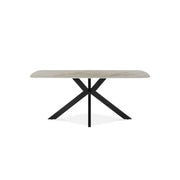 Tavolo da pranzo ARVENA – 180x90 cm – Colore beige marmo pietra – Piano effetto pietra – Design elegante e moderno