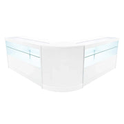 Set Banconi Bianco Selene LED C1500 CM60 con Serratura e Vetrina Espositiva