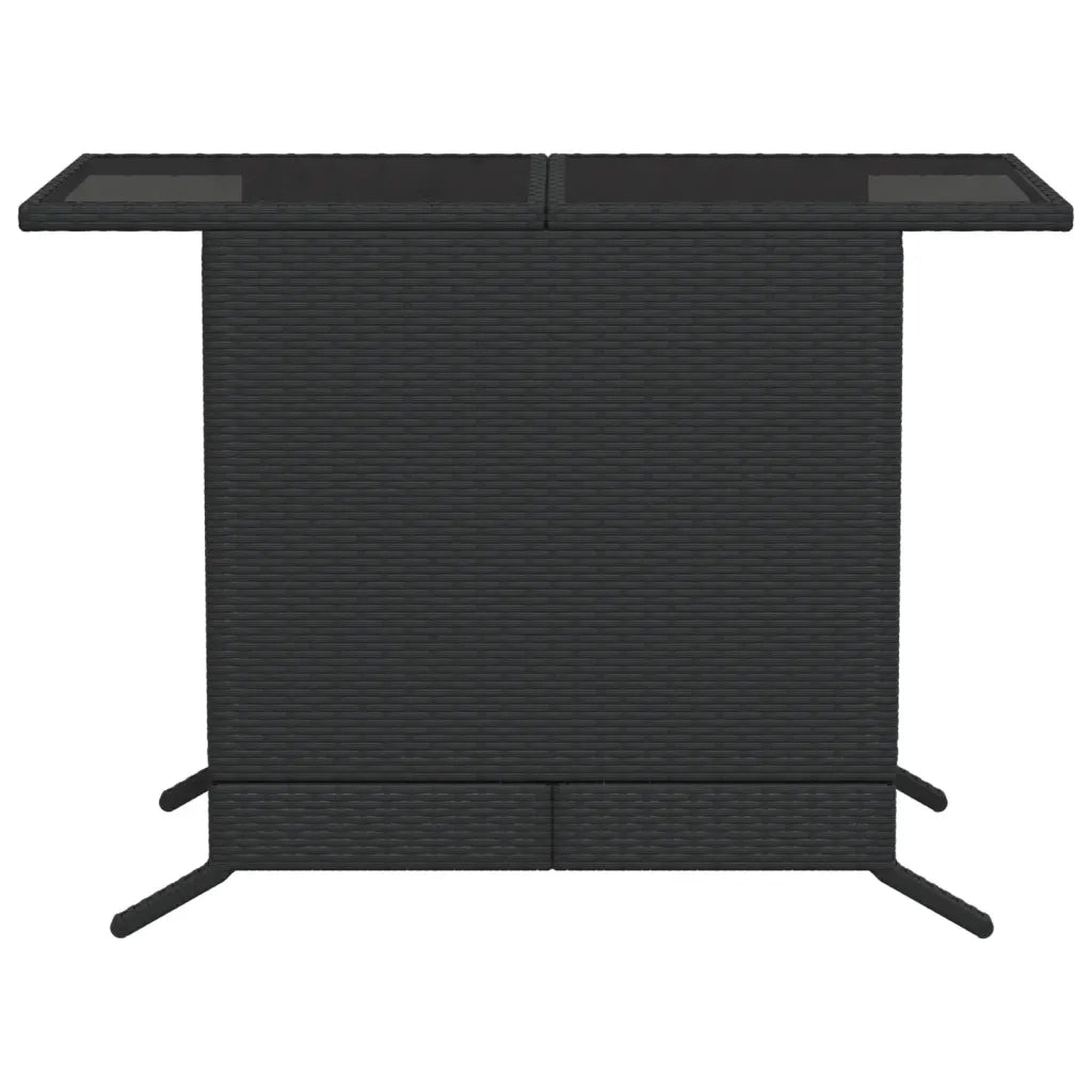 Set da Bistrò 3 pz con Cuscini Nero in Polyrattan 365116