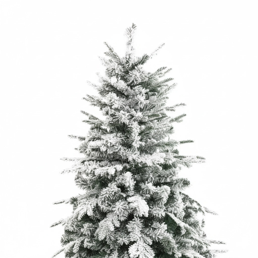 Biancopino albero di natale innevato effetto realistico elegante real touch *** misura h 180, confezione 1