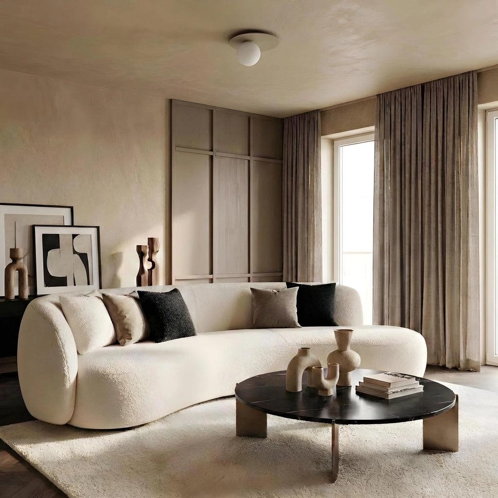 Plafoniera decorativa Flat 1 luce beige E27 Luminex