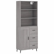 Credenza | Madia | Buffet da pranzo | Armadio da pranzo Grigio Sonoma 69,5x34x180 cm in Legno Multistrato