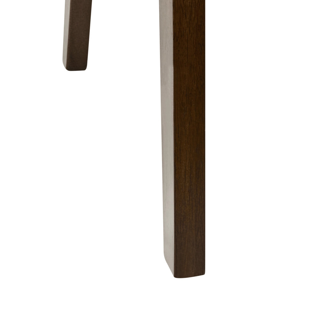 Set di 2 sedie da pranzo in tessuto beige senza braccioli Struttura in legno scuro tradizionali retrò Seduta