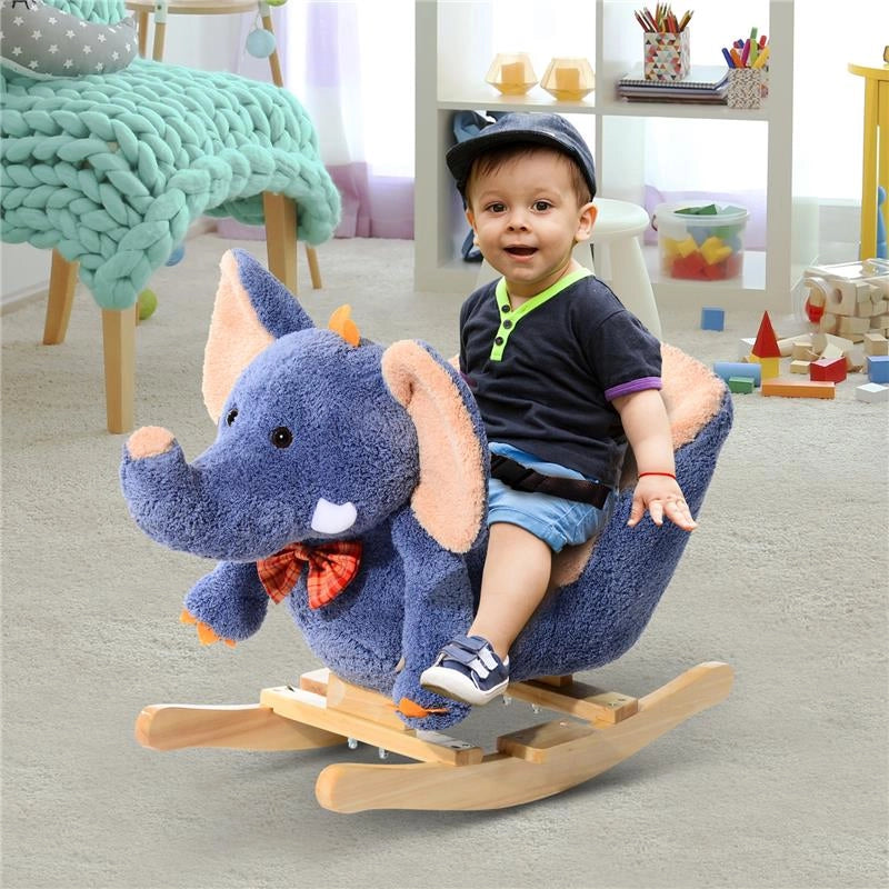 ELEFANTE A DONDOLO PER BAMBINI A FORMA DI ELEFANTE BLU