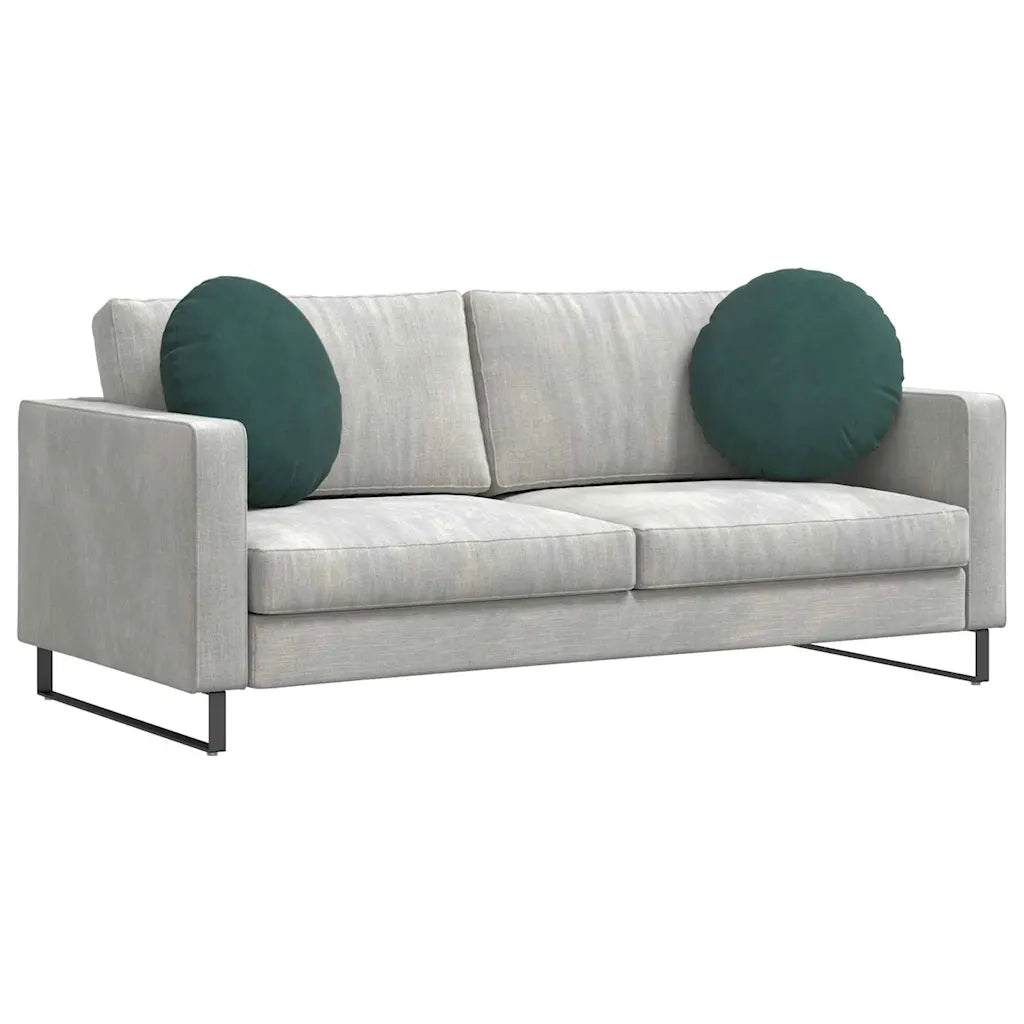 Cuscini per Seduta 2 pcs Verde Scuro Ø50 x 19 cm Velluto
