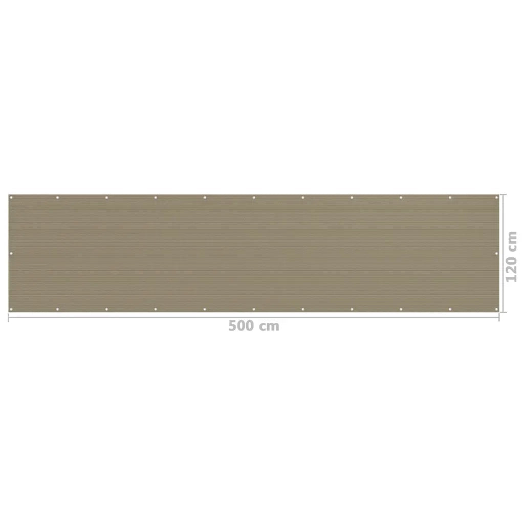 Paravento da Balcone Grigio Talpa 120x500 cm in HDPE cod mxl 23780