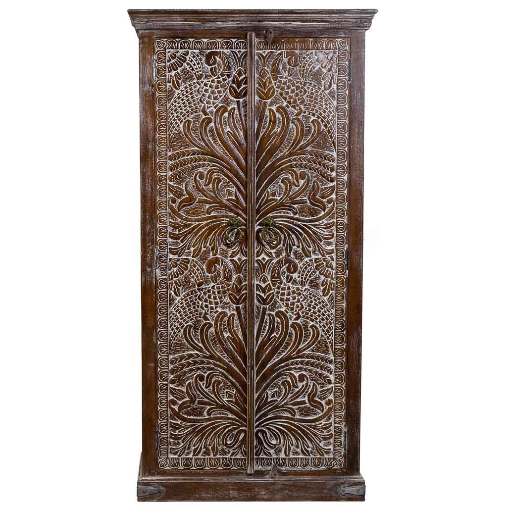 Armadio in legno marrone 90x40x180h