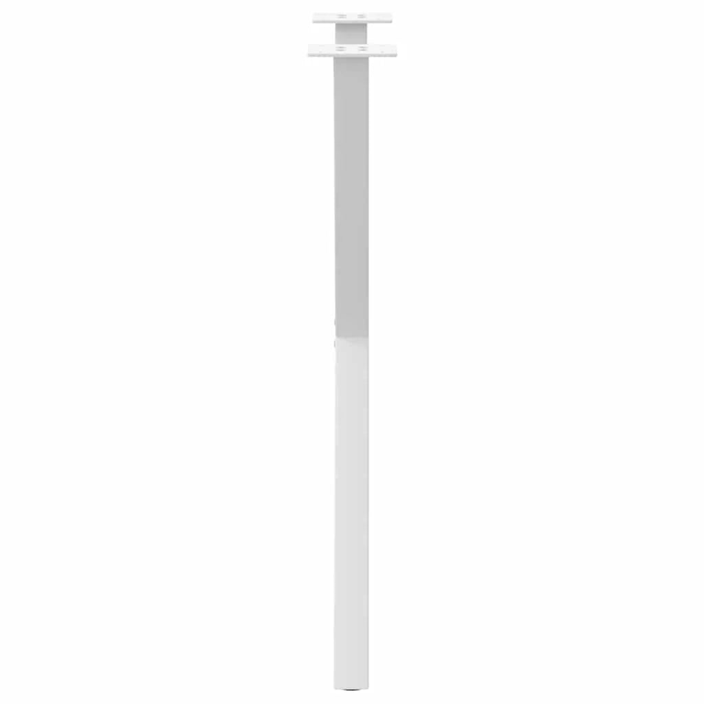 Set di 2 gambe per tavolo da pranzo a forma di X 50 x 72 cm con piedini regolabili design moderno acciaio bianco 02_0057182