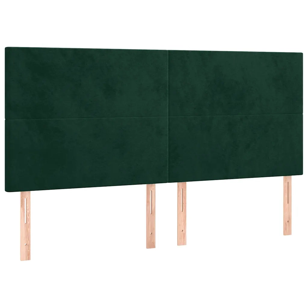 Giroletto senza Materasso Verde Scuro 200x200 cm in Velluto 3125656