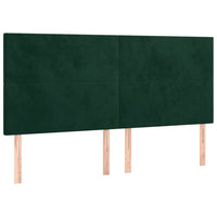 Giroletto senza Materasso Verde Scuro 200x200 cm in Velluto 3125656