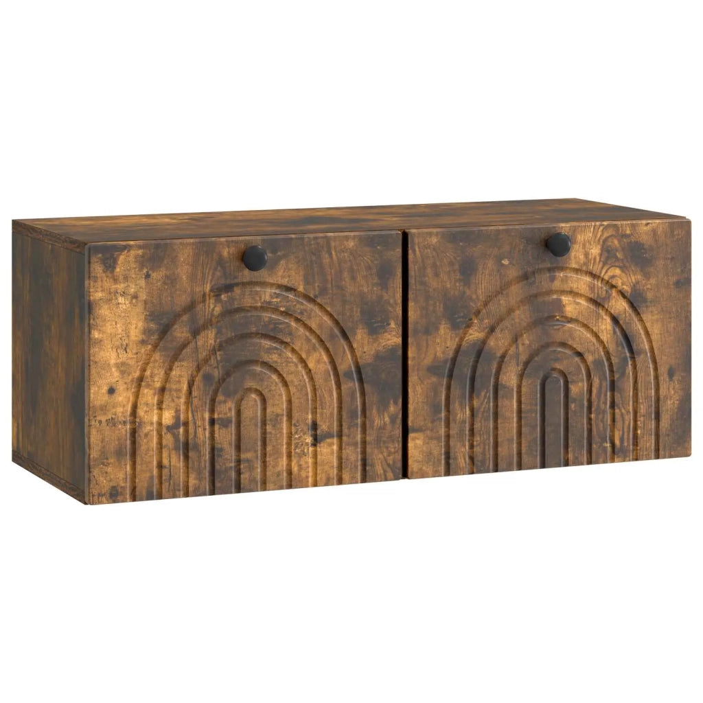 Mobile Porta TV da Muro Rovere Fumo 78,5 x 31 x 30 cm 898210