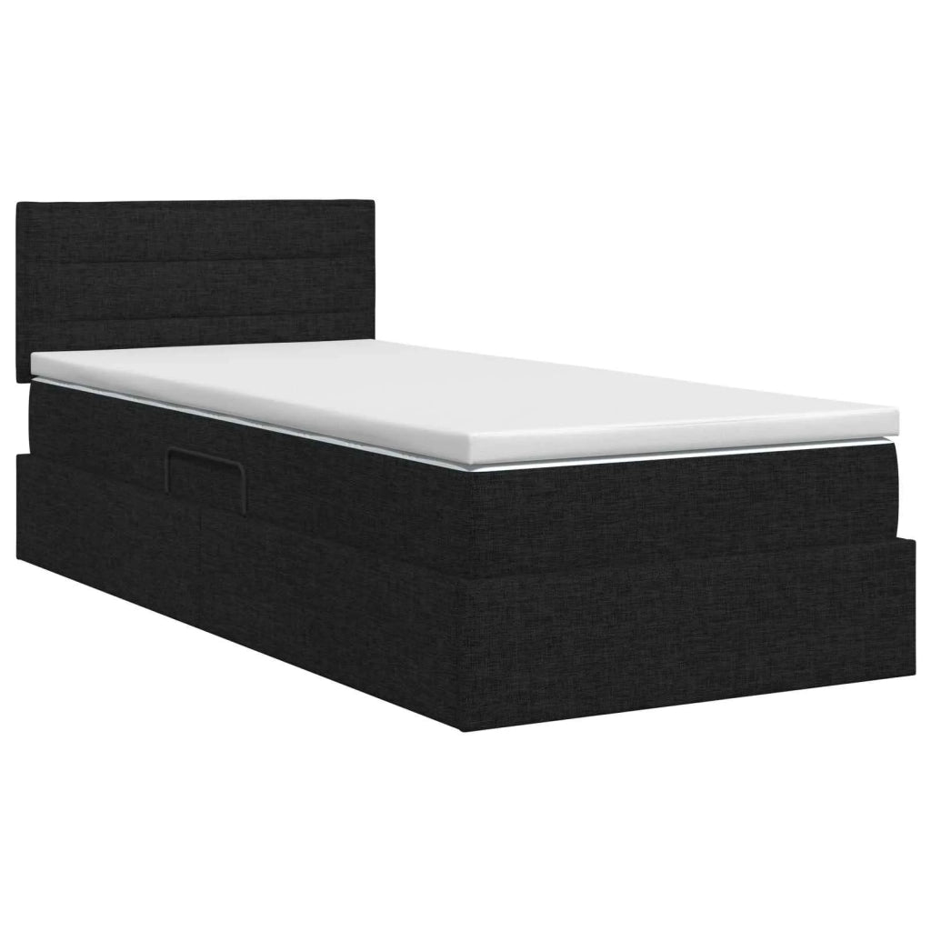 Letto con contenitore e materasso Nero 90 x 190 cm Velluto 3458528