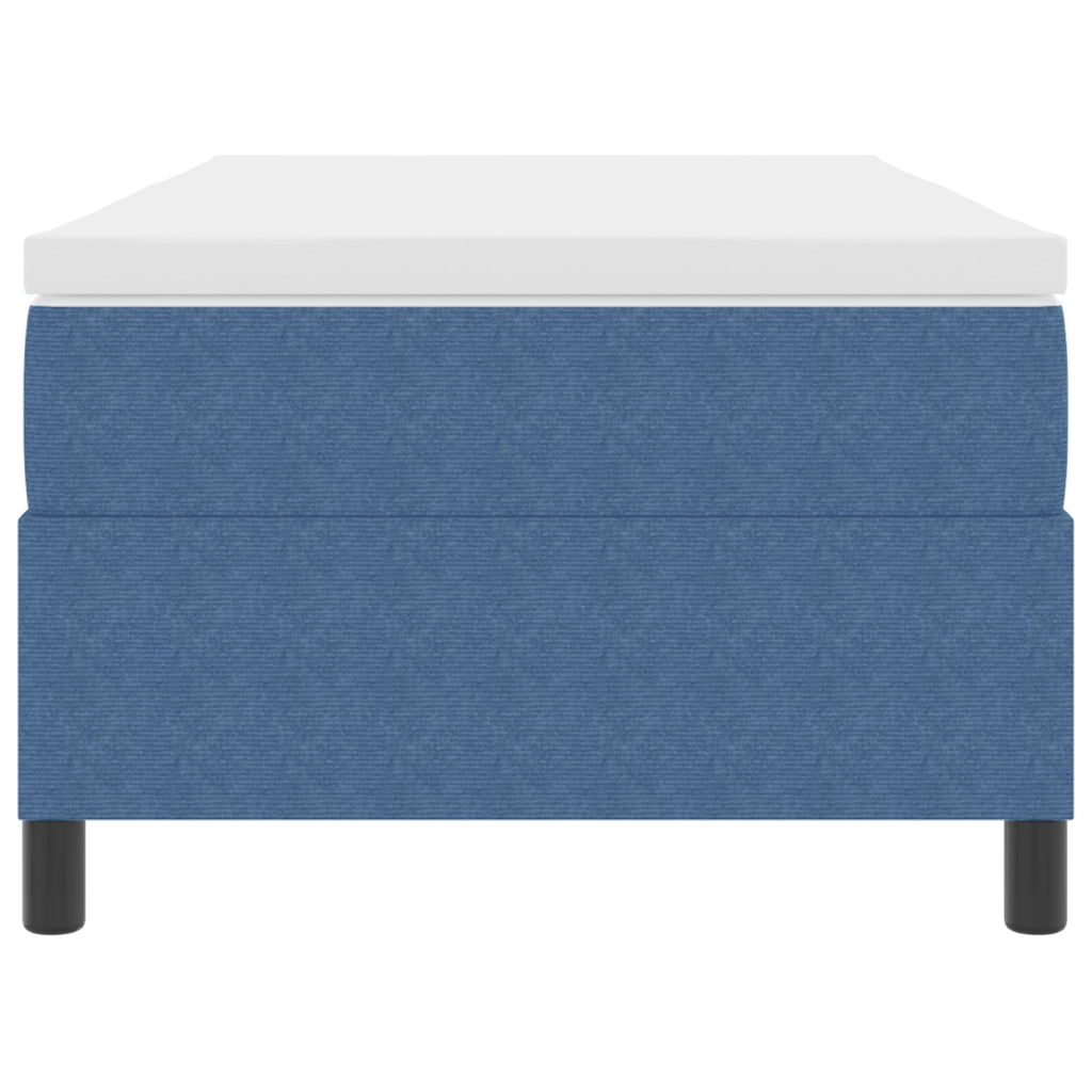 Letto con Box Spring e Materasso Blu 80x200 cm Tessuto Corduroy
