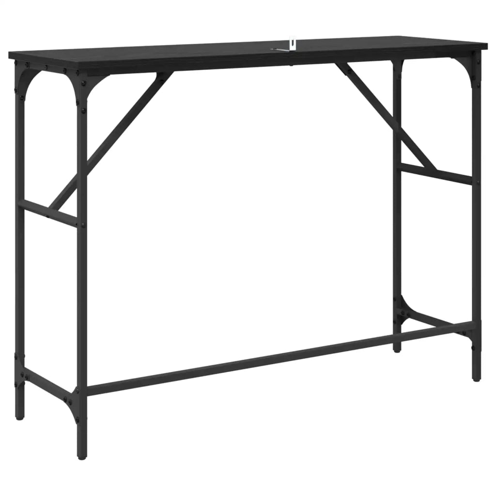 Tavolo consolle Rovere Nero 100 x 32 x 75 cm Legno multistrato