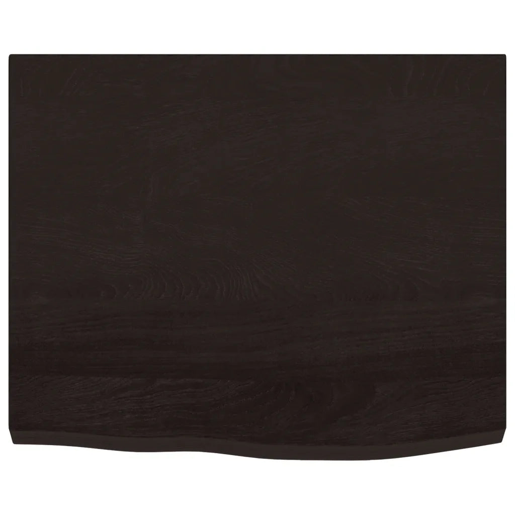 Piano Bagno Marrone Scuro 60x60x(2-4)cm Legno Massello Trattatocod mxl 78886