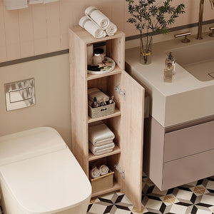 MOBILE DA BAGNO A COLONNA STRETTO MARRONE CHIARO – MODERNO 101 CM