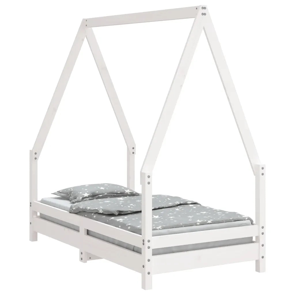 Giroletto per Bambini | Letto Infantile | Lettino Bianco 70x140cm in Legno Massello di Pino