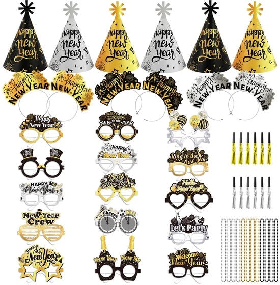 Decorazioni per l'Anno Vecchio - Accessori per Feste - Copricapo/Elmo - Occhiali/Noisemaker - Collane a Perle - Glitter/Glamour 2024 - Decorazioni per Feste