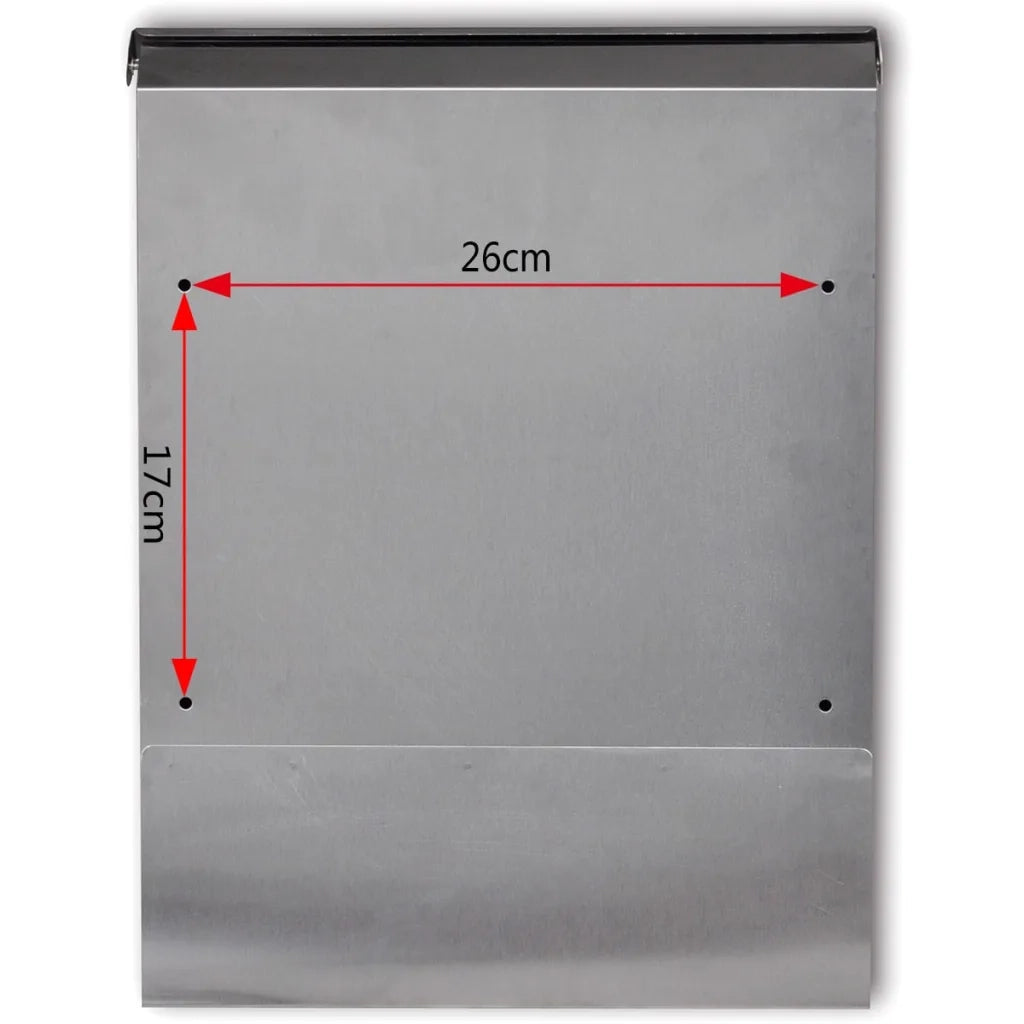Casetta della posta in acciaio inossidabile 30 x 12 x 40 cm CFW9024872
