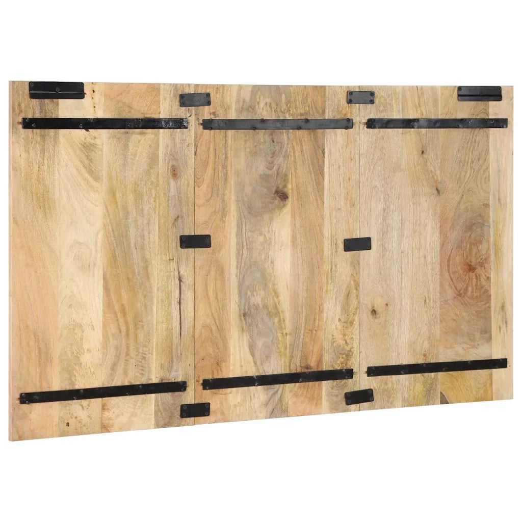 Testiera 140 cm in Legno Massello di Mango Grezzo 4017500