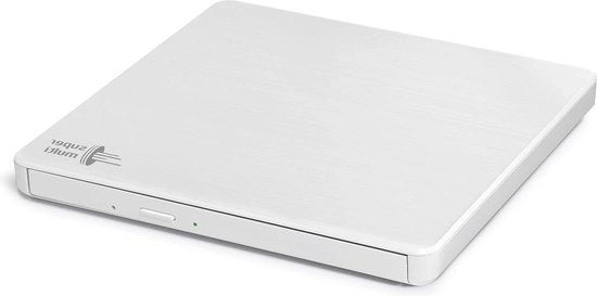 Letto/Scrittore/Player Portatile DVD a basso consumo energetico - Compatibile con Windows, Mac OS - USB 2.0 8x Velocità di lettura/scrittura - Bianco - lettore esterno per laptop