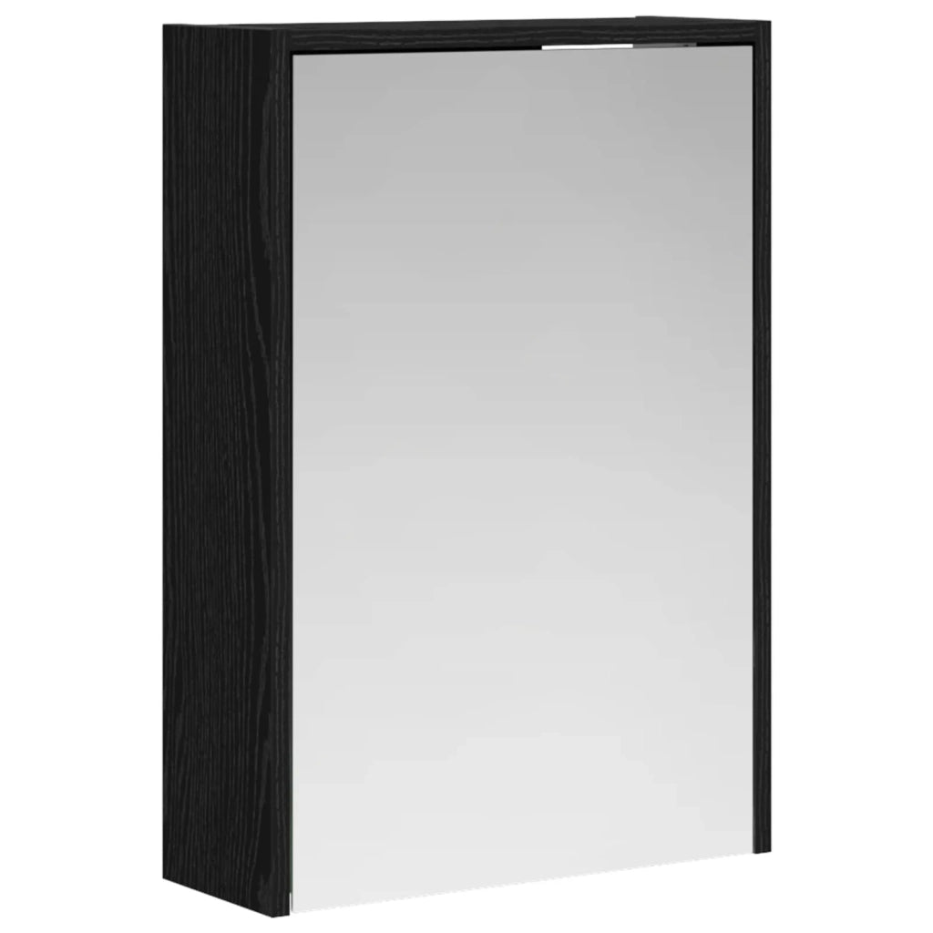 Mobiletto per specchio da bagno Rovere Nero 43 x 16 x 62.5 cm 889136