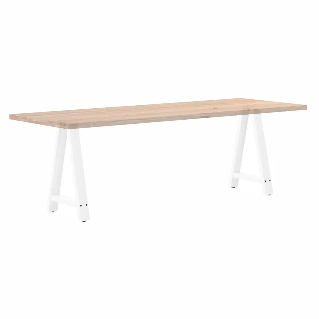 Gambe per tavolo da pranzo a forma di A 2 pz bianche 60x(72-73) cm in acciaio 4012849