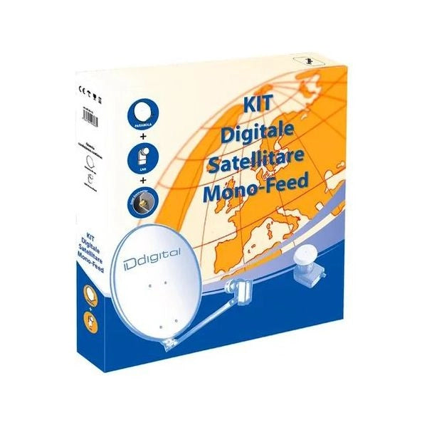 Antenna satellitare iddigital 80119 kit mono feed