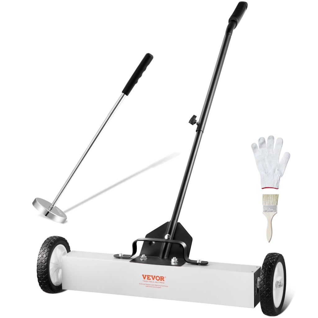 Spazzatrice Magnetica 61cm QJ8012-24, Capacità Max 22,6kg, Manico Telescopico Regolabile, per Officina e Garage
