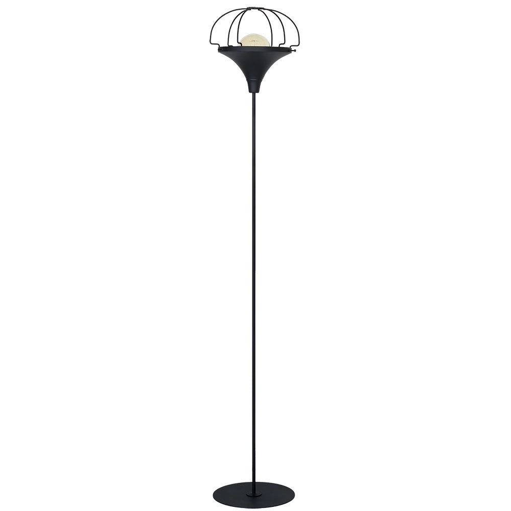Lampada da terra loft 175 cm nera E27 Aldex Danton II