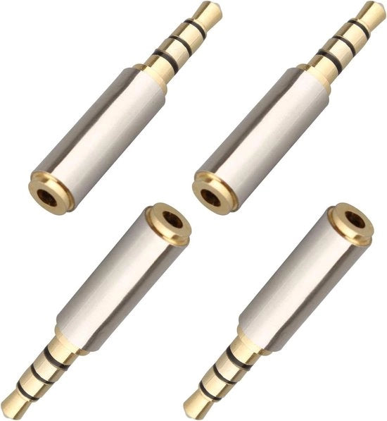 Adattatore di connessione audio per cuffie, estensione da 3,5 mm a 2,5 mm, 4 pezzi