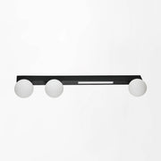 Plafoniera LUND Zuma Line nera sfere vetro 3xG9+LED