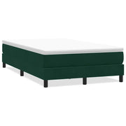 Letto matrimoniale | Letto per adulti | Letto a Molle senza Materasso Verde Scuro 120x220 cm Velluto