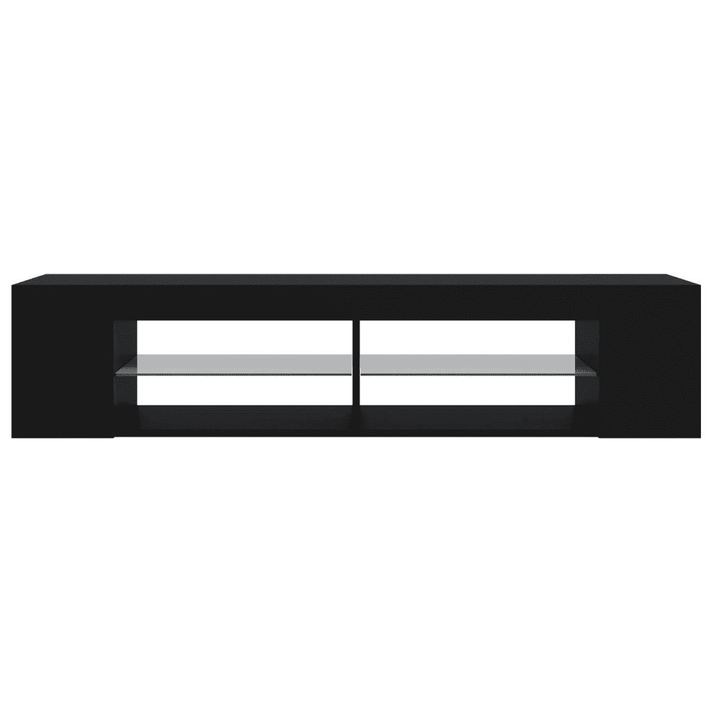 Mobile Porta TV con Luci LED Nero 135x39x30 cm