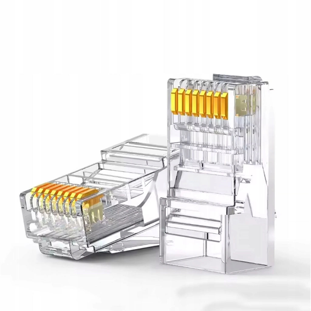 Connettori RJ45 Cat.6 – 100 Pezzi | 8P8C UTP | Compatibile con Router, Switch, Patch Panel