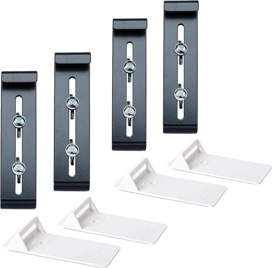 Supporto fioriere inosservabile per ogni finestra - set da 4 - antracite - fissaggio senza forare - supporto fioriere per davanzale.