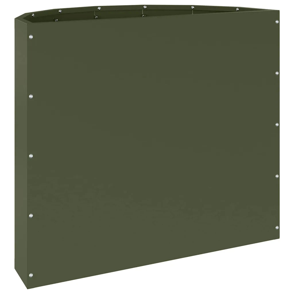 Fioriera | Cassetta per fiori | Vaso Verde oliva 60 x 30 x 50 cm Acciaio
