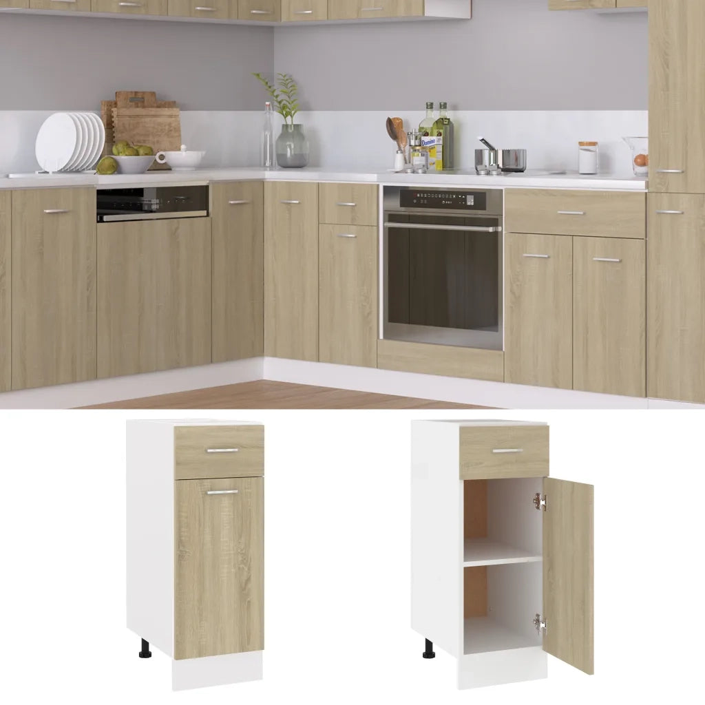 Armadio con Cassetto Rovere Sonoma 30x46x81,5 cm in Truciolato cod mxl 75436