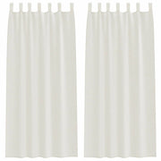 Tenda in Velo con tende 2 pz Crema 225 x 140 cm Poliestere