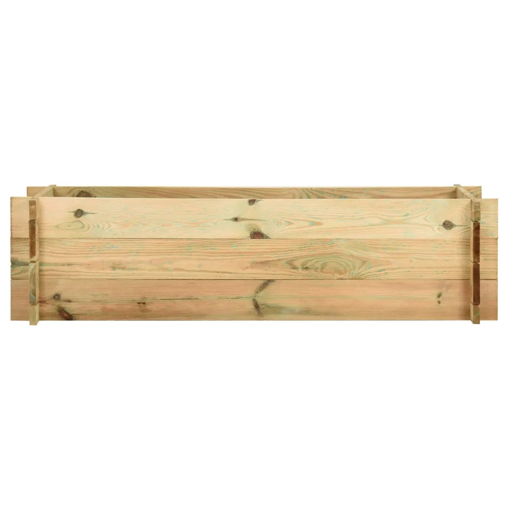 Fioriera Giardino-Vaso da Esterno-Contenitore per Piante Letto Vegetale in Legno Impregnato 120 cm