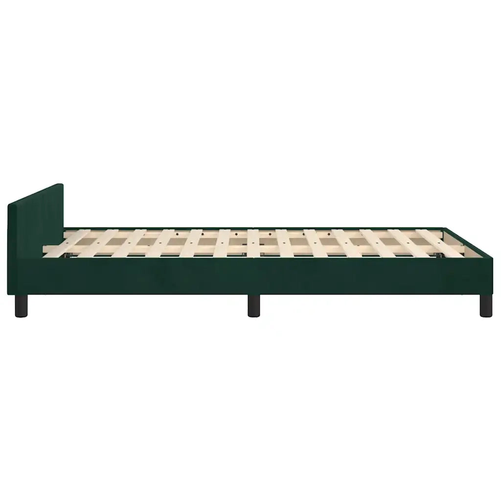 Giroletto senza Materasso Verde Scuro 120x190 cm Velluto