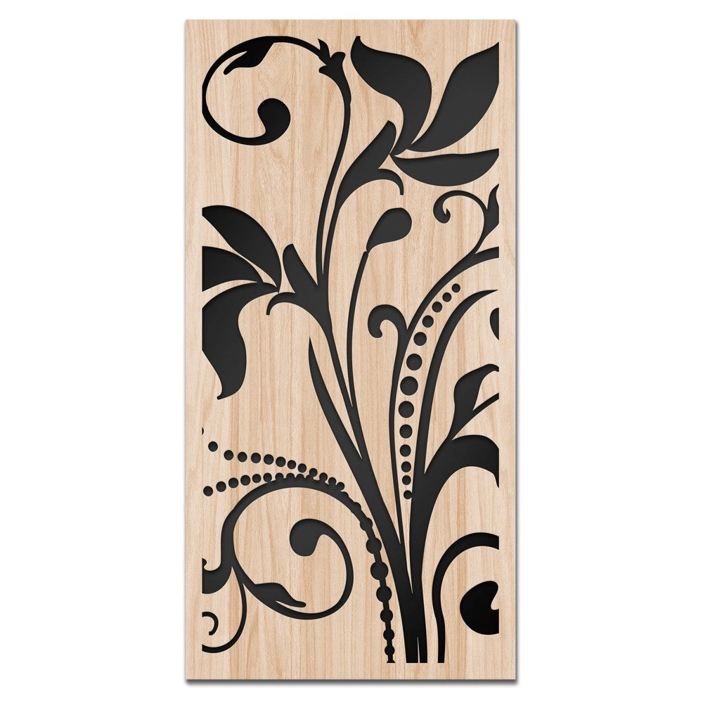 PLANTAE - Quadro arredo LASERCUT composito Legno e PVC Misura: 50x100 cm