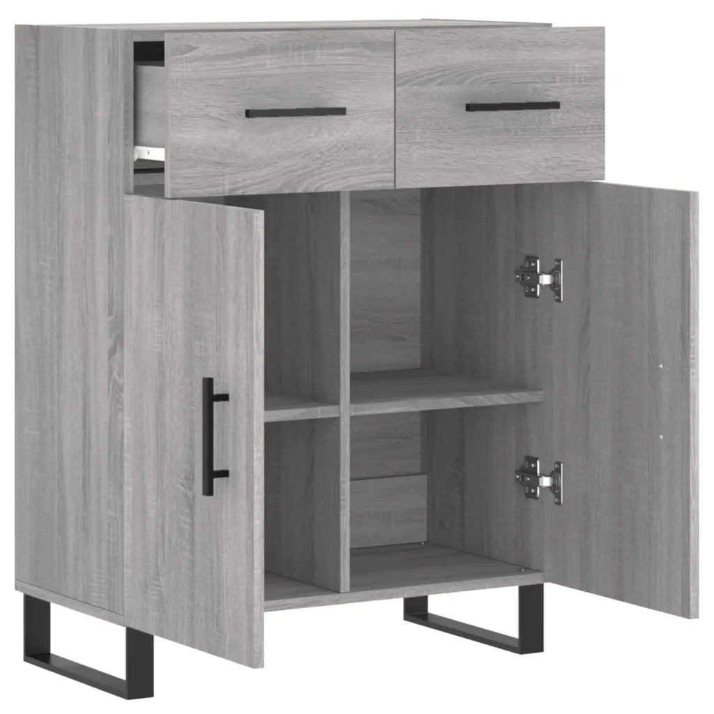 Credenza-Buffet-Armadio da cucina Grigio Sonoma 69,5x34x90 cm in Legno Multistrato 774447
