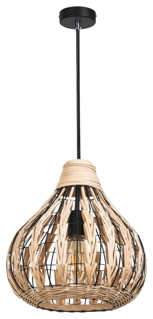 Lampada sospensione boho rattan E27 Ø34 Rabalux Zahara