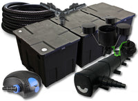 set per laghetti filtro 90000l Chiarificatore 72W Pompa ECO 100W Tubo 25m Skimmer